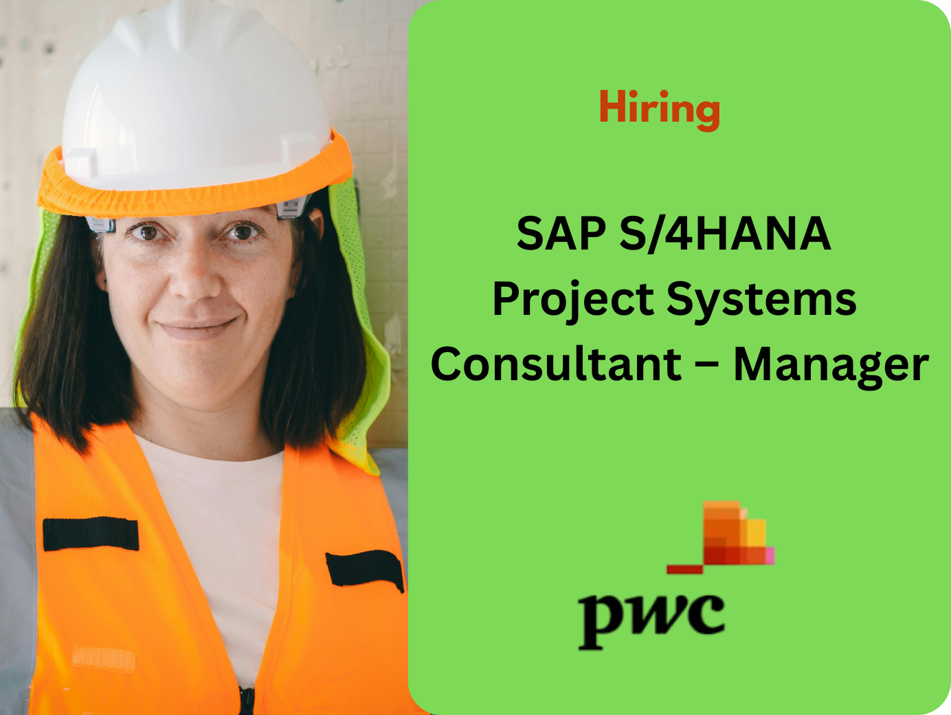SAP S/4HANA Project Systems Consultant – Manager (PwC)